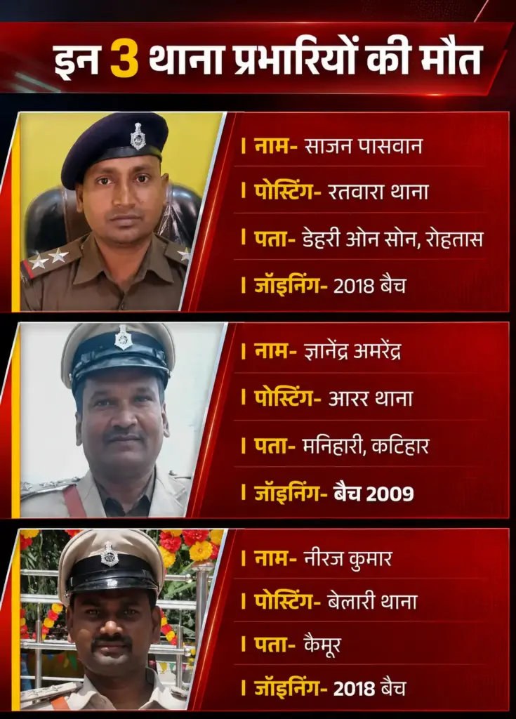 बेगूसराय में हुए भीषण हादसा में तीन थाना अध्यक्षों की मौत