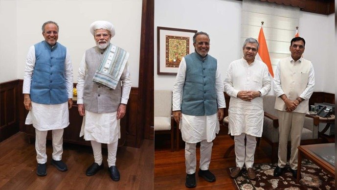 PM મોદી સાથે અર્જુન મોઢવાડિયાની મહત્વપૂર્ણ મુલાકાત: પોરબંદરના વિકાસ પ્રોજેક્ટ્સ પર થઈ વિસ્તૃત ચર્ચા